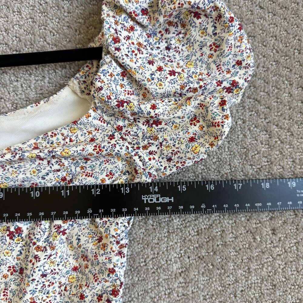 Intimately Free People Bella Ditsy Floral Puff Sleeve Bodysuit Boho Festival - Picture 10 of 11